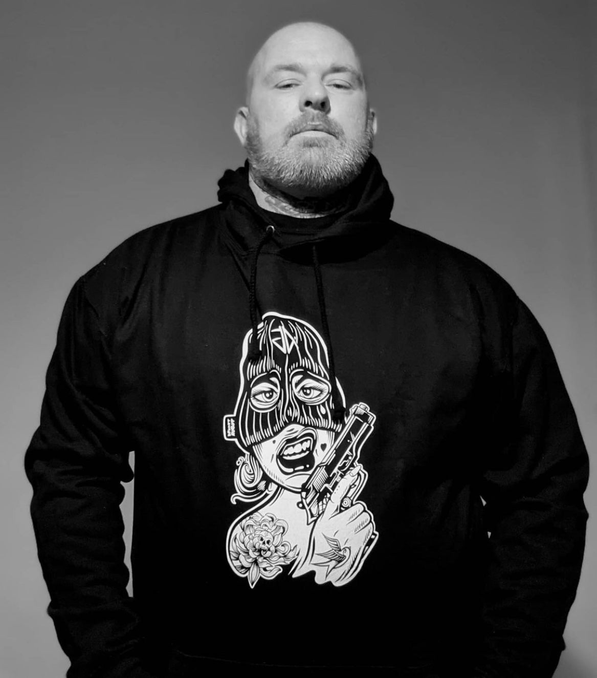 Granite Anchor Comfy black hoodie with the iconic bonnie design