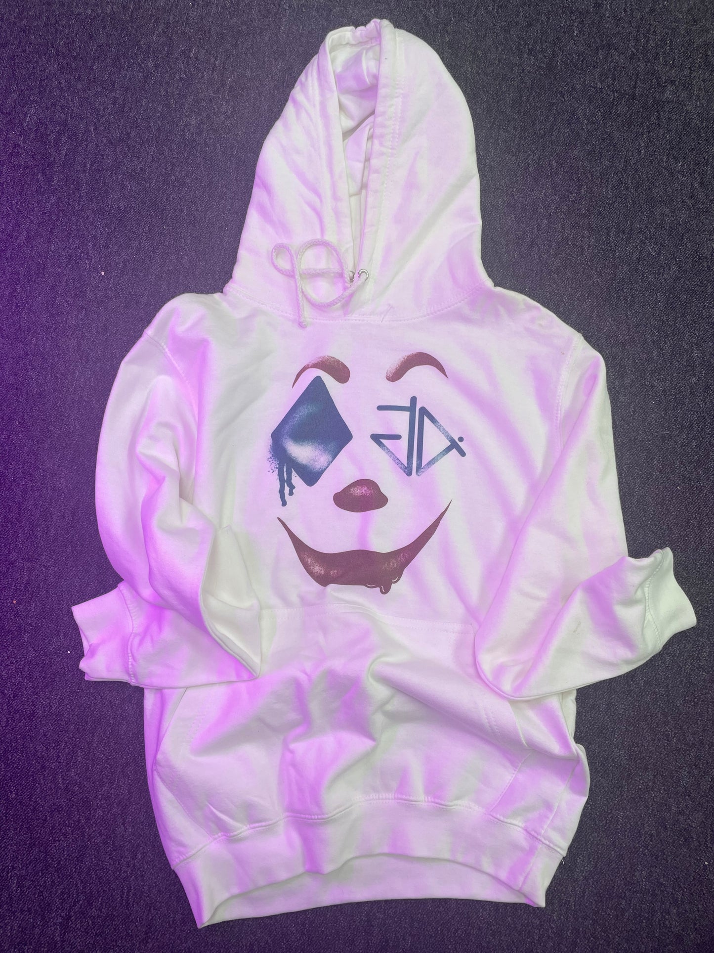 White Joker Hoodie - Unisex Small