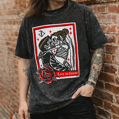Love is Grave - washed out tee