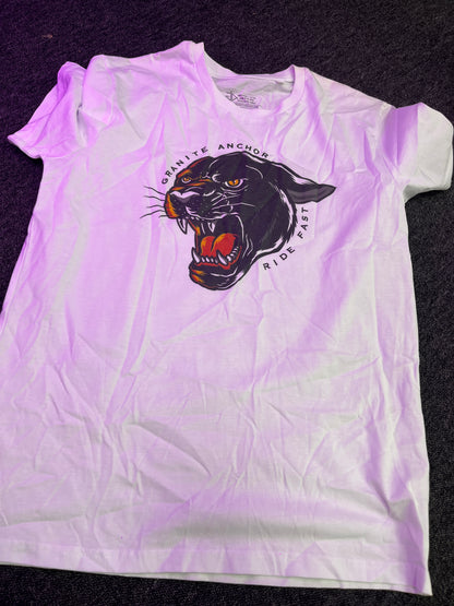 White T-Shirt Ride Fast - Medium