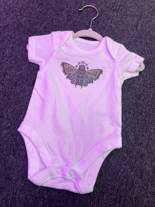 White Baby Grow - Death Moth 0-3month
