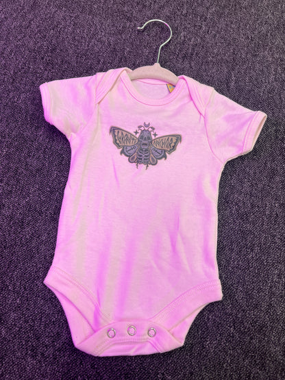 Pink Baby Grow - Death Moth 0-3month