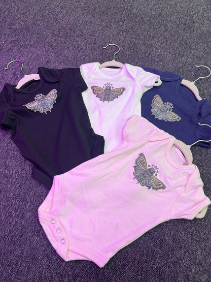 Pink Baby Grow - Death Moth 0-3month