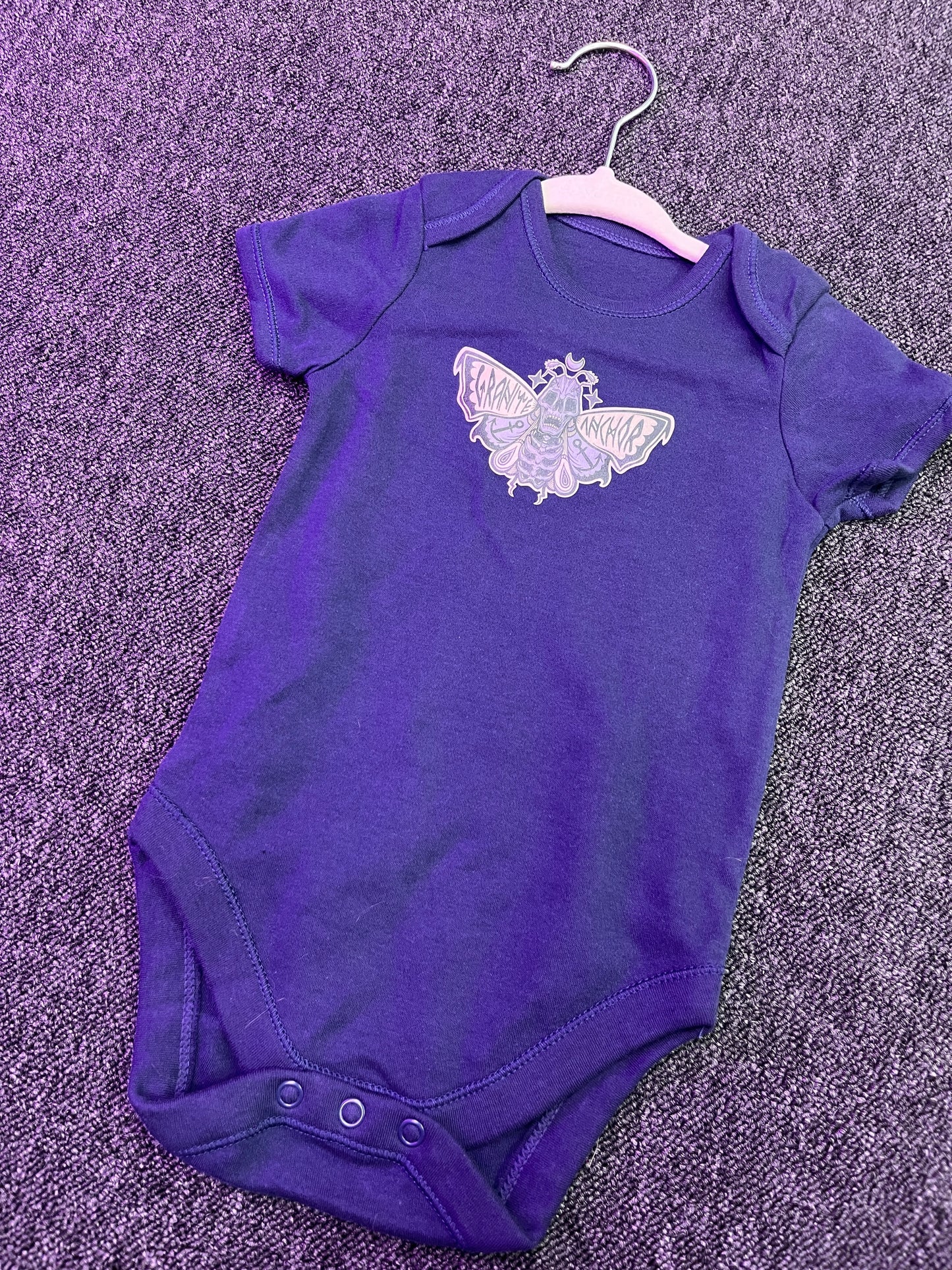 Navy Baby Grow - Death Moth 12-18month