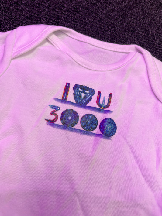 White Baby Grow - I Love you 3000 0-3month