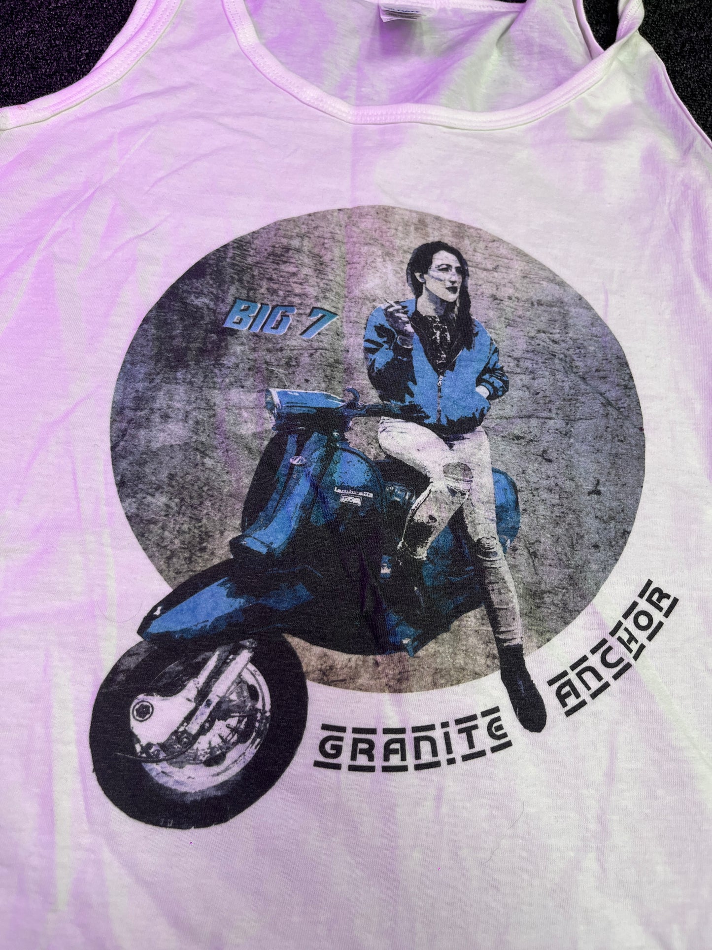 White Ladies Vest Top - Big 7 Scooter