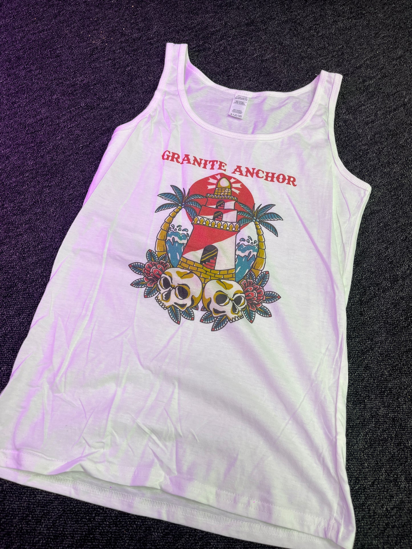 White Ladies Vest Top  - Paradise