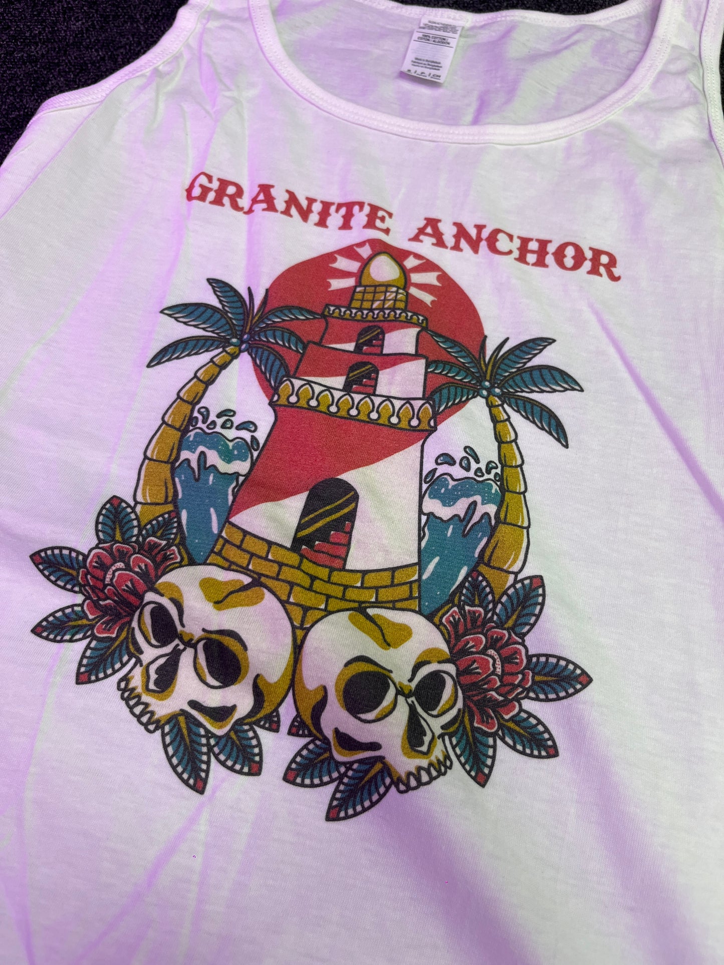 White Ladies Vest Top  - Paradise