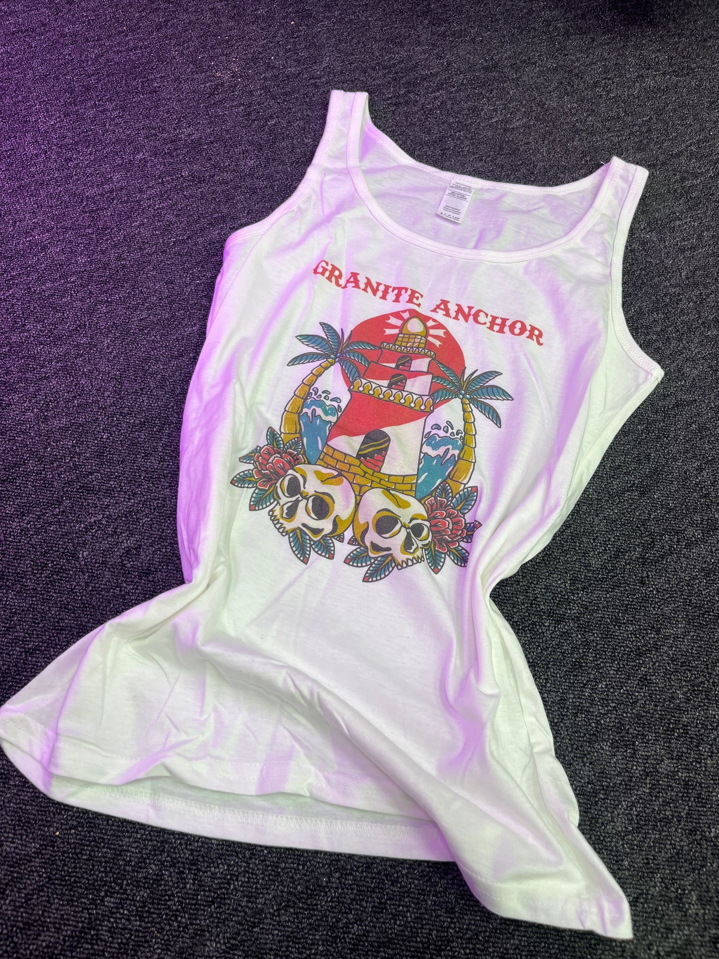 White Ladies Vest Top  - Paradise
