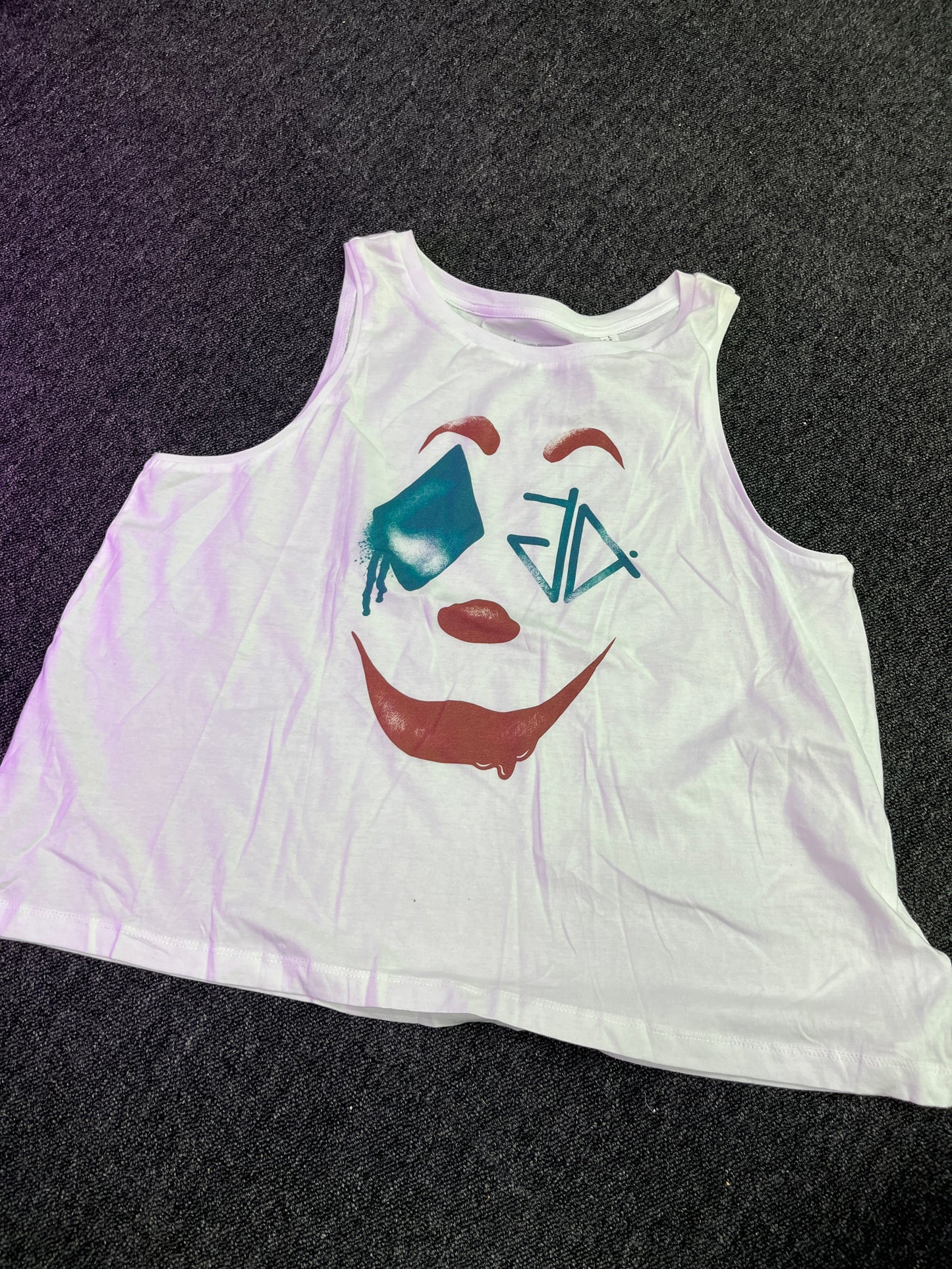 White Ladies Crop Vest Top  - Crying With Laughter
