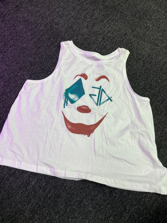 White Ladies Crop Vest Top  - Crying With Laughter