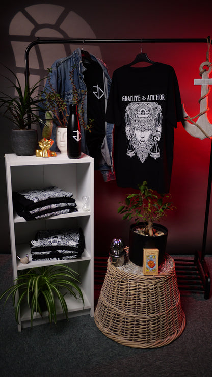 Libra Zodiac T-Shirt - Star signs amazing tattoo inspired star sign t-shirt 
Libra | Granite Anchor Clothing | VaVaVoom Videos Photography