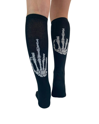 Middle Finger Knee High Socks