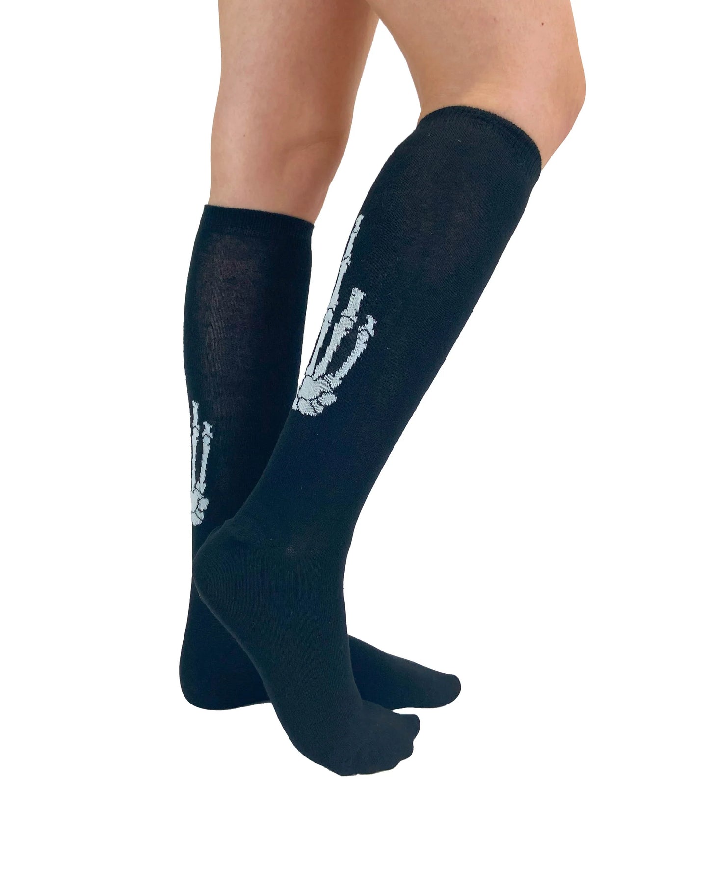 Middle Finger Knee High Socks