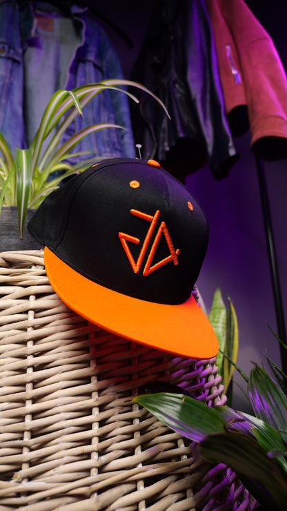 Electric Orange GA 3D Logo Snapback Rapper Cap