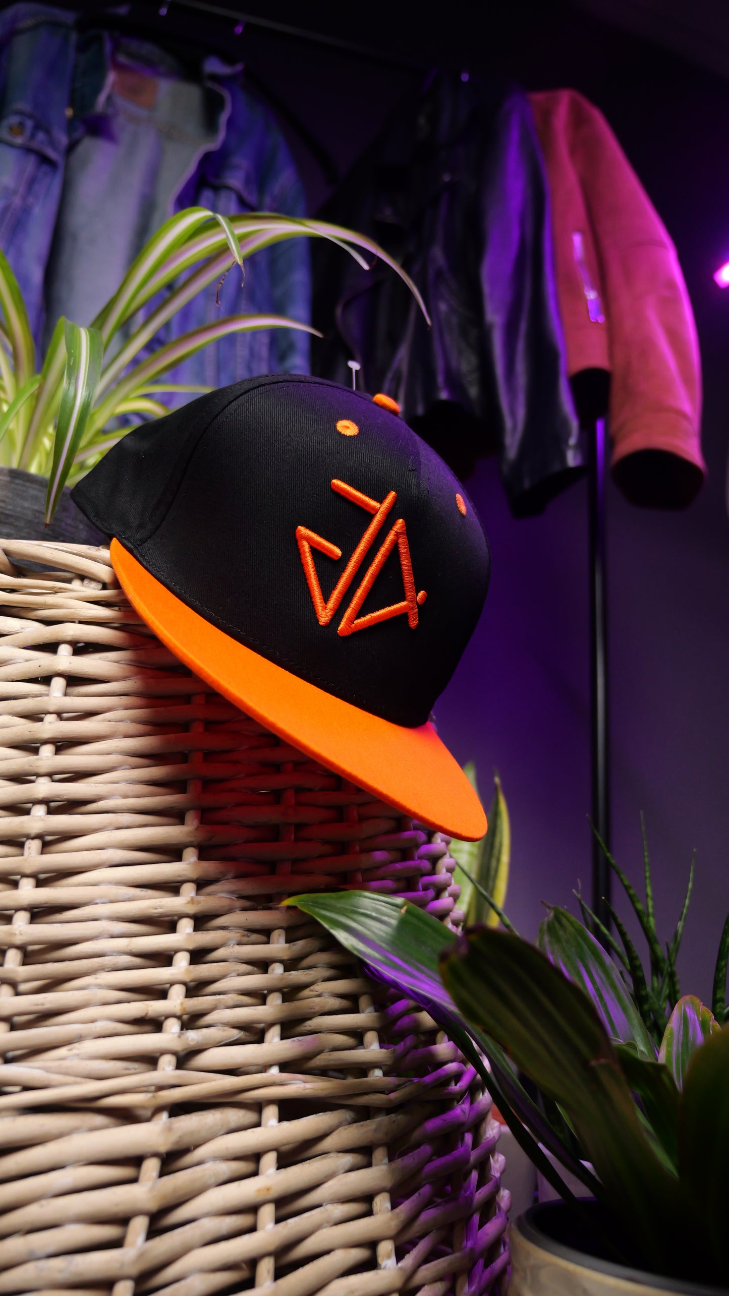 Electric Orange GA 3D Logo Snapback Rapper Cap