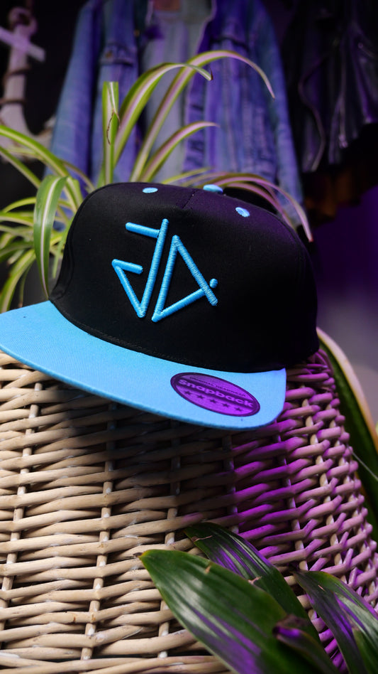 Electric Blue GA 3D Logo Snapback Rapper Cap