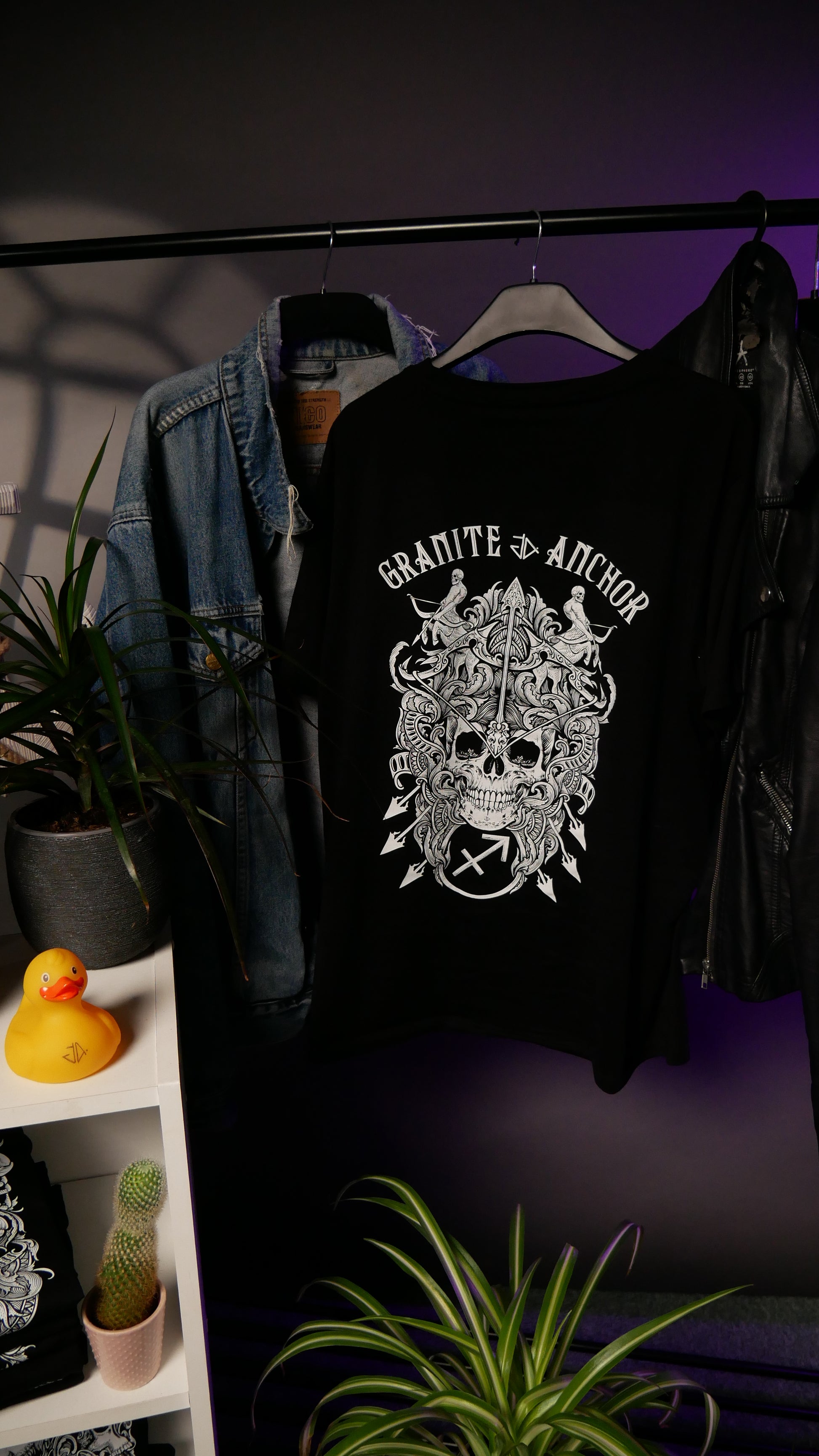 Sagittarius Zodiac T-Shirt - Star signs amazing tattoo inspired star sign t-shirt 
Sagittarius | Granite Anchor Clothing | VaVaVoom Videos Photography