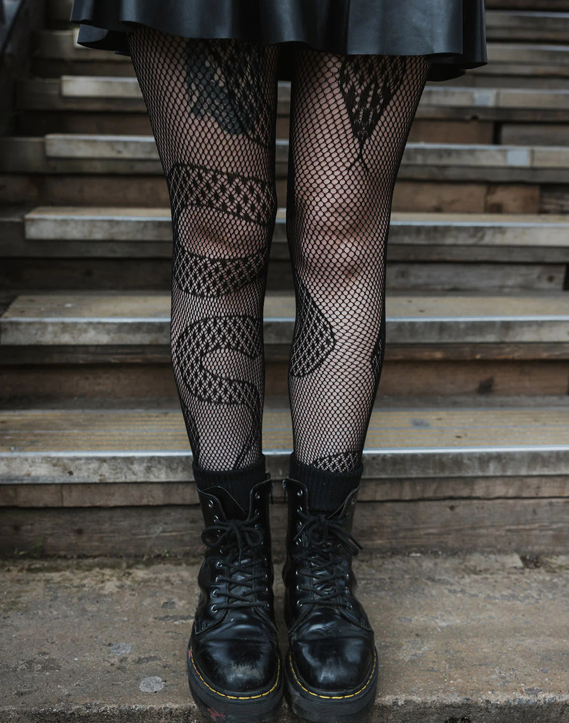 Snake Fishnet Tights