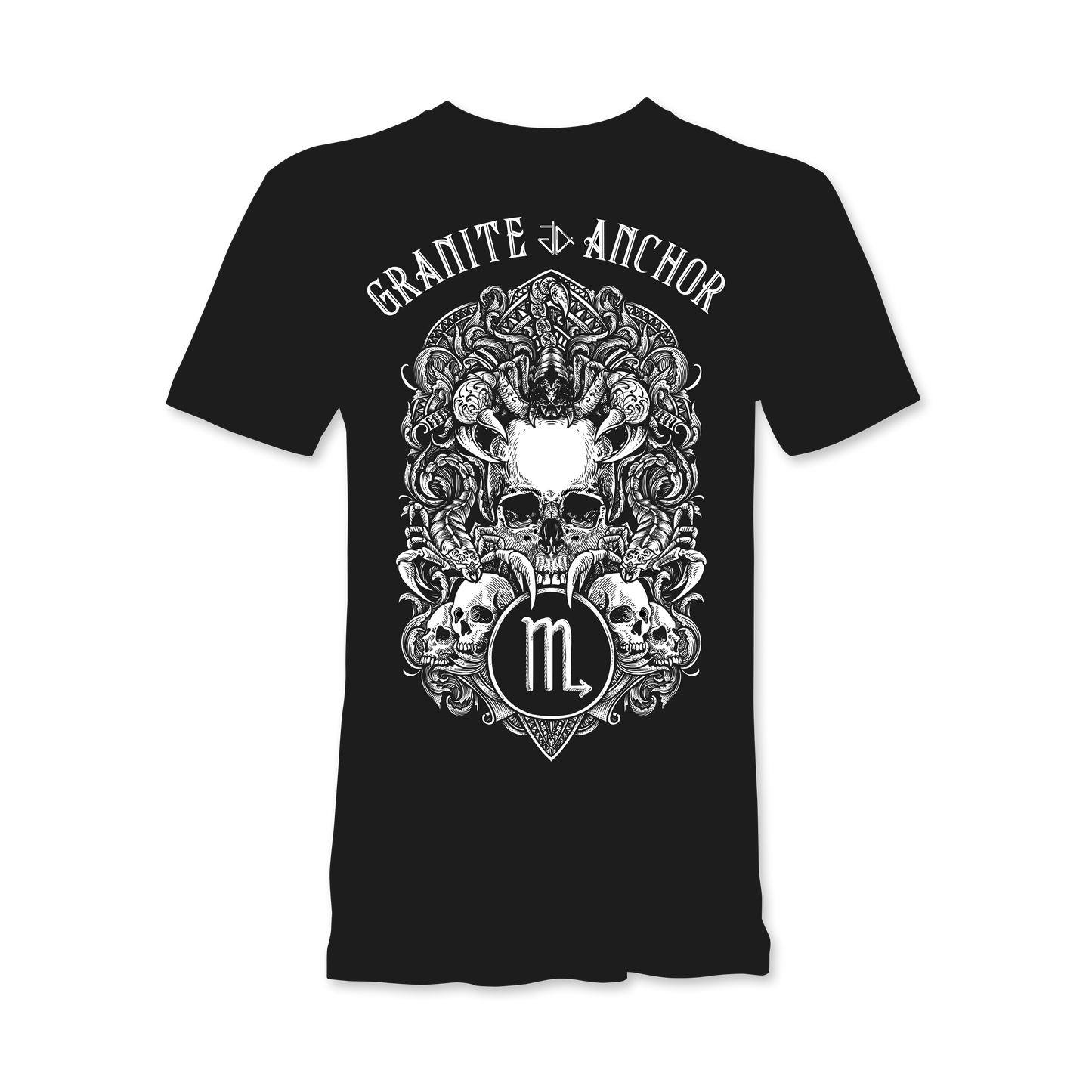 Scorpio Zodiac T-Shirt - Star signs amazing tattoo inspired star sign t-shirt 
Scorpio | Granite Anchor Clothing