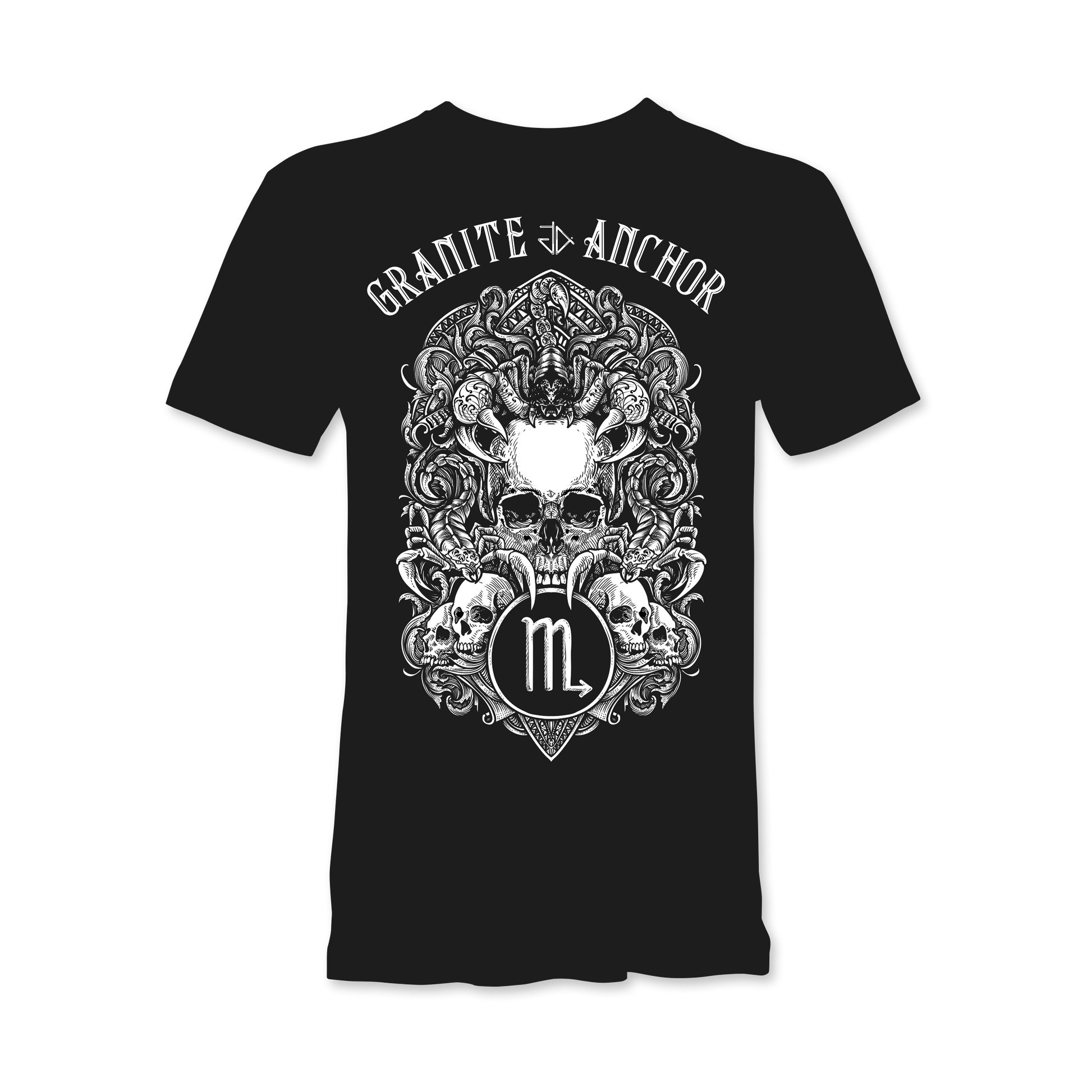 Scorpio Zodiac T-Shirt - Star signs amazing tattoo inspired star sign t-shirt 
Scorpio | Granite Anchor Clothing