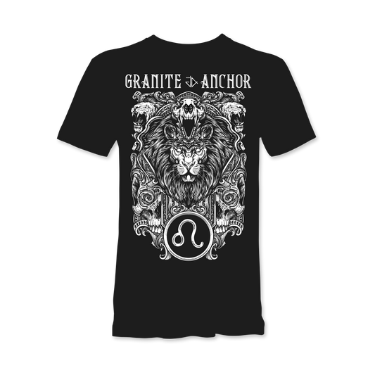 Leo Zodiac T-Shirt - Star signs amazing tattoo inspired star sign t-shirt 
Leo | Granite Anchor Clothing