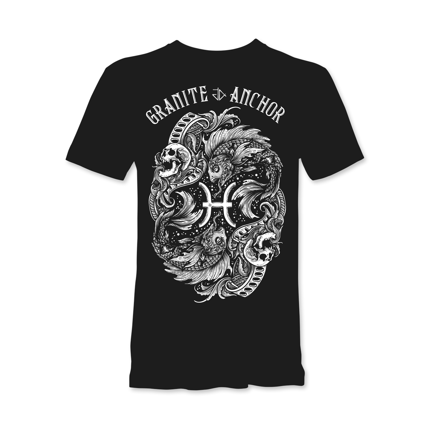 Pisces Zodiac T-Shirt - Star signs amazing tattoo inspired star sign t-shirt 
Pisces | Granite Anchor Clothing