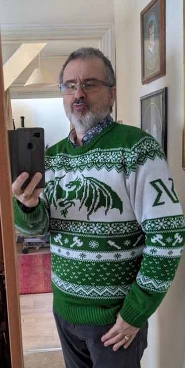 Christmas Dragon Knitted Jumper
